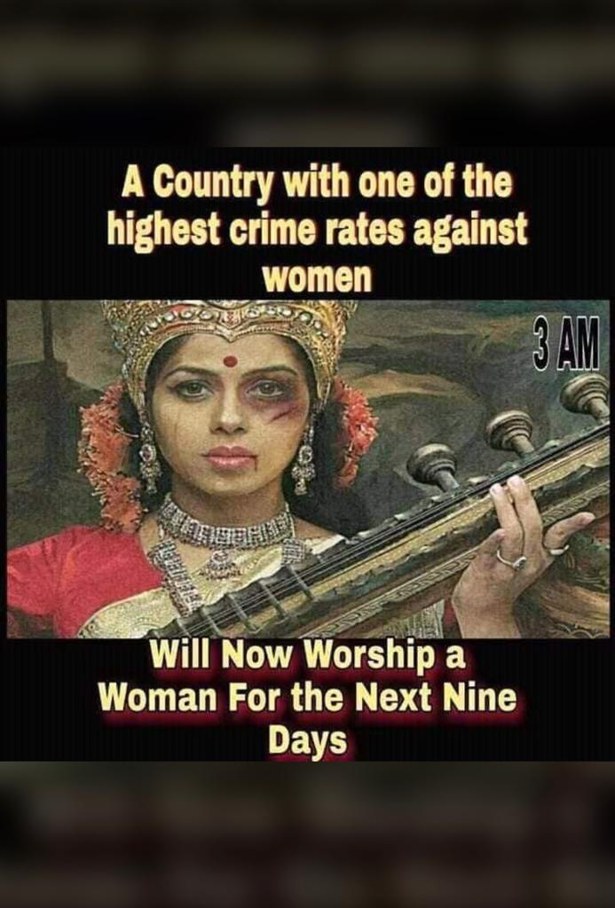 Just months after unconditionally enjoying biryani, "Terror has no religion" folks are wishing Navratras like this 👇 (via WA) https://t.co/2sLoei07Es