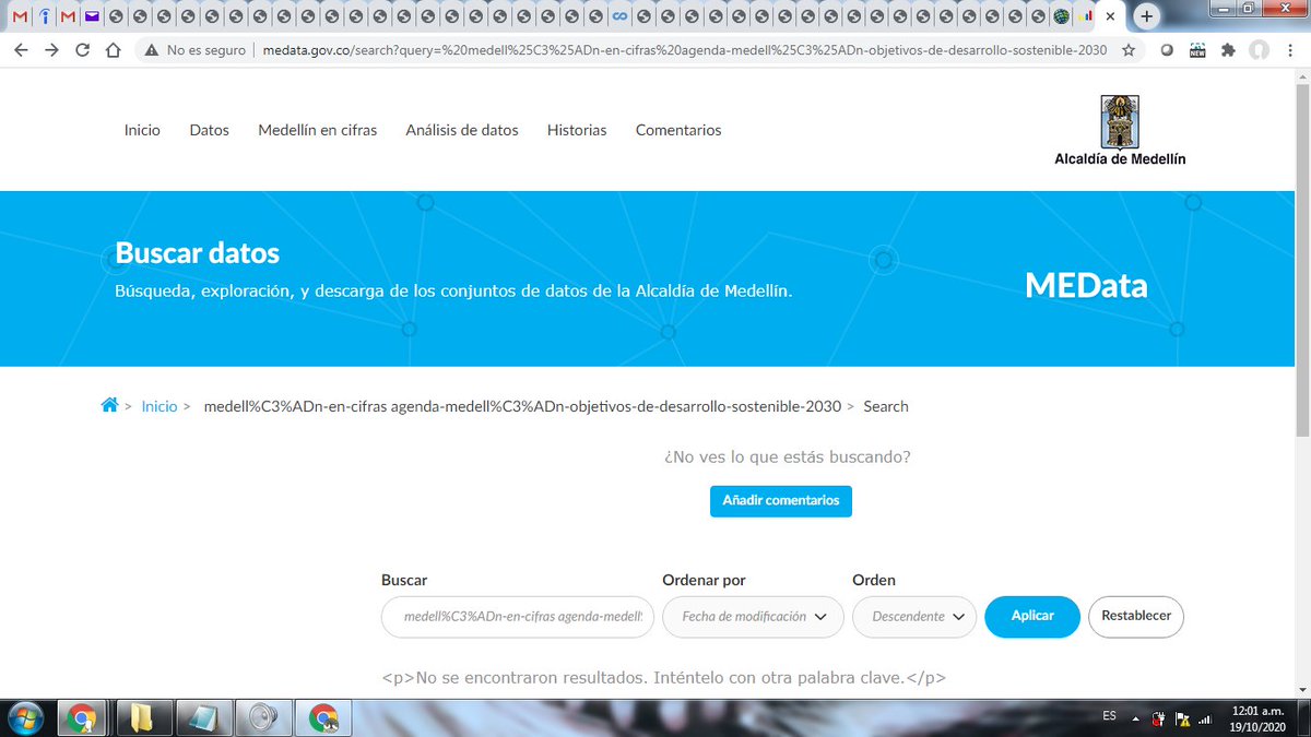 JhonRCastEban's tweet photo. @AlcaldiadeMed 
@Areametropol 
Buen día.
Estaba usando esta página (cifras agenda Medellín objetivos de desarrollo sostenible) como guía para un estudio comparativa: (https://t.co/DiXWpZ2GqR)
¿qué ocurrió?
¿la trasladaron? 
Agradezco su atención y respuesta pronta. https://t.co/1a3mVee6uQ