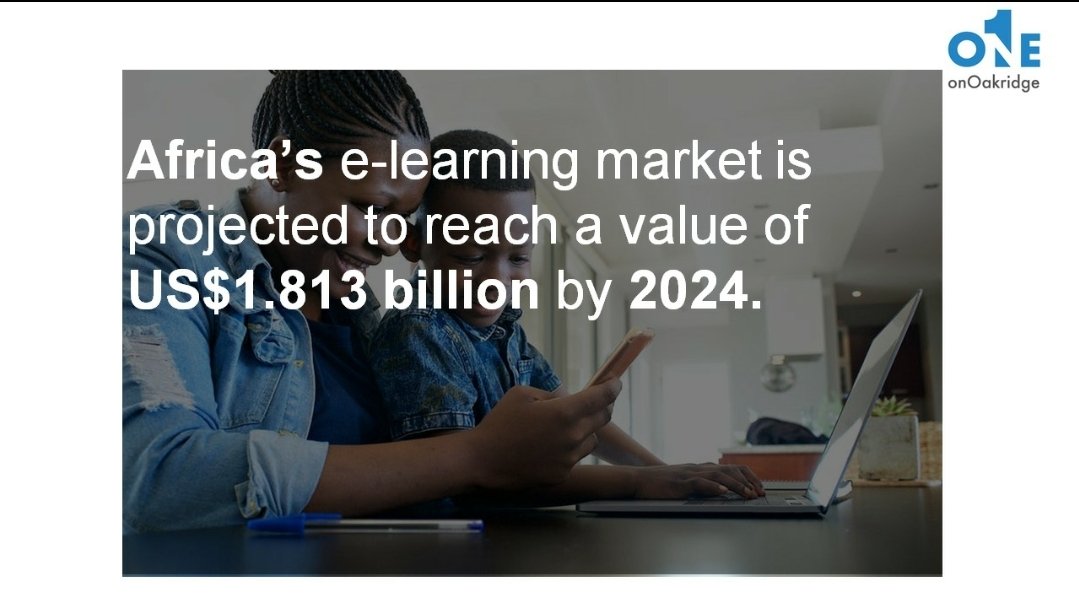 OneonOakridge's tweet photo. Africa's e-learning market is projected to reach a value of US$1.813 billion by 2024.

Read our article for a detailed analysis: https://t.co/7MzmeQ9mBR
#Africa #technology #education #elearning #edtech #mobilelearningsystem #VirtualReality https://t.co/vLYdWXLOuI