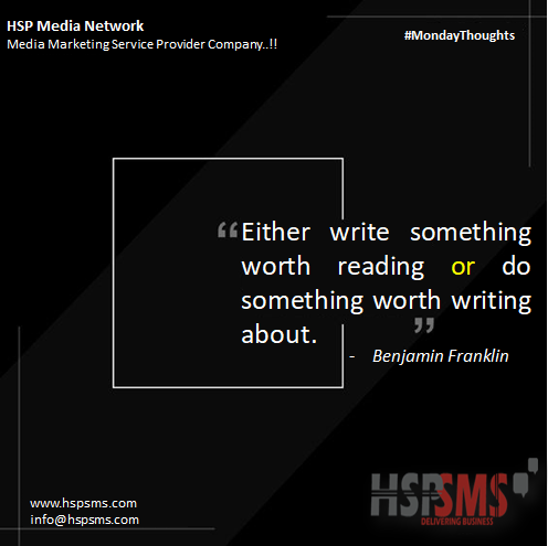 hspmedianetwork's tweet photo. https://t.co/fNOwFsXFIb
#mondayvibes #mondaythoughts #marketingthoughts #thoughtsoftheDay #marketing #monday #mondaymotivational #bulksms #smsmarketing #marketingquote #hspsms #hspmedianetwork #marketingmethod #write #reading #writing #history https://t.co/QCuZ59sMw6
