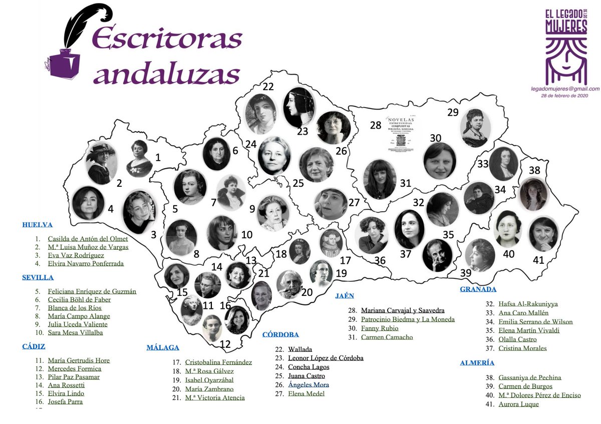 Unos mapas que nos ofrecen, de manera muy visual, toda la información acerca del panorama literario de la mano de ellas a lo largo de los siglos en cada una de las provincias y con acceso en él a la información de cada una de las escritoras, su web y contenido.