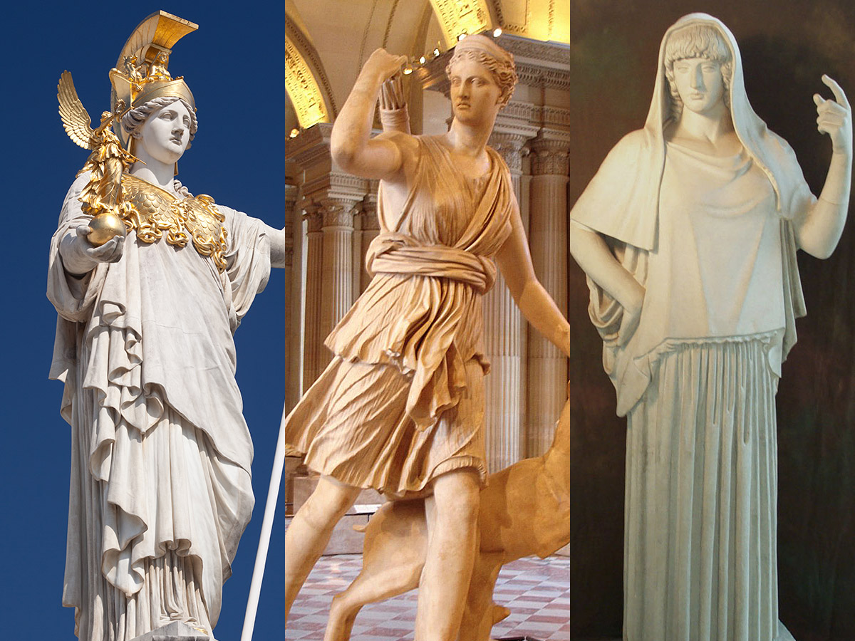 １話５分で読めるギリシャ神話 Twitter ギリシャ神話の ３処女神 アテナ アルテミス ヘスティア かまどの女神 ギリシャ神話 T Co Dp65tzcbau