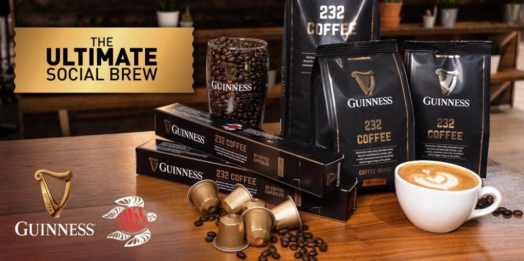 We at <a href="/tikitongacoffee/">Tiki Tonga Coffee</a> are proud to partner, with the iconic <a href="/GuinnessGB/">Guinness GB</a> brand, to create: 

The Ultimate Social Brew

An infusion of life’s greatest passions &amp; back with a bang, <a href="/GuinnessGB/">Guinness GB</a> 232 Coffee.
Smooth, nutty chocolate with a malty sweetness.
🛒 tikitonga.co.uk