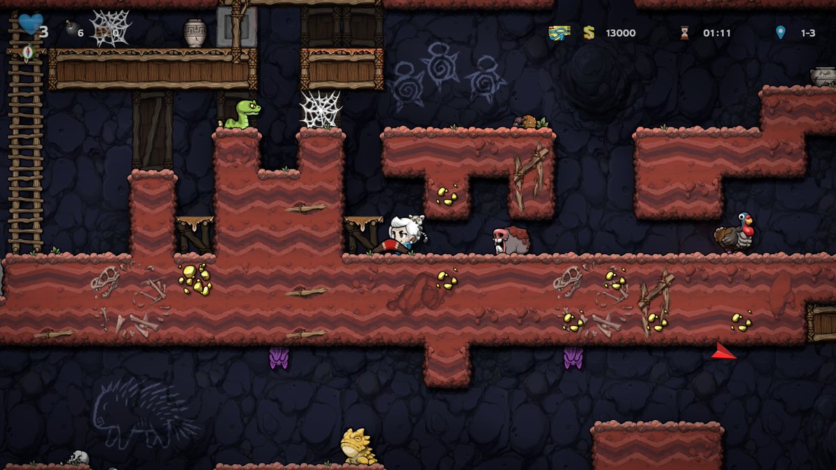 Spelunky 1 and Spelunky 2 Switch gameplay