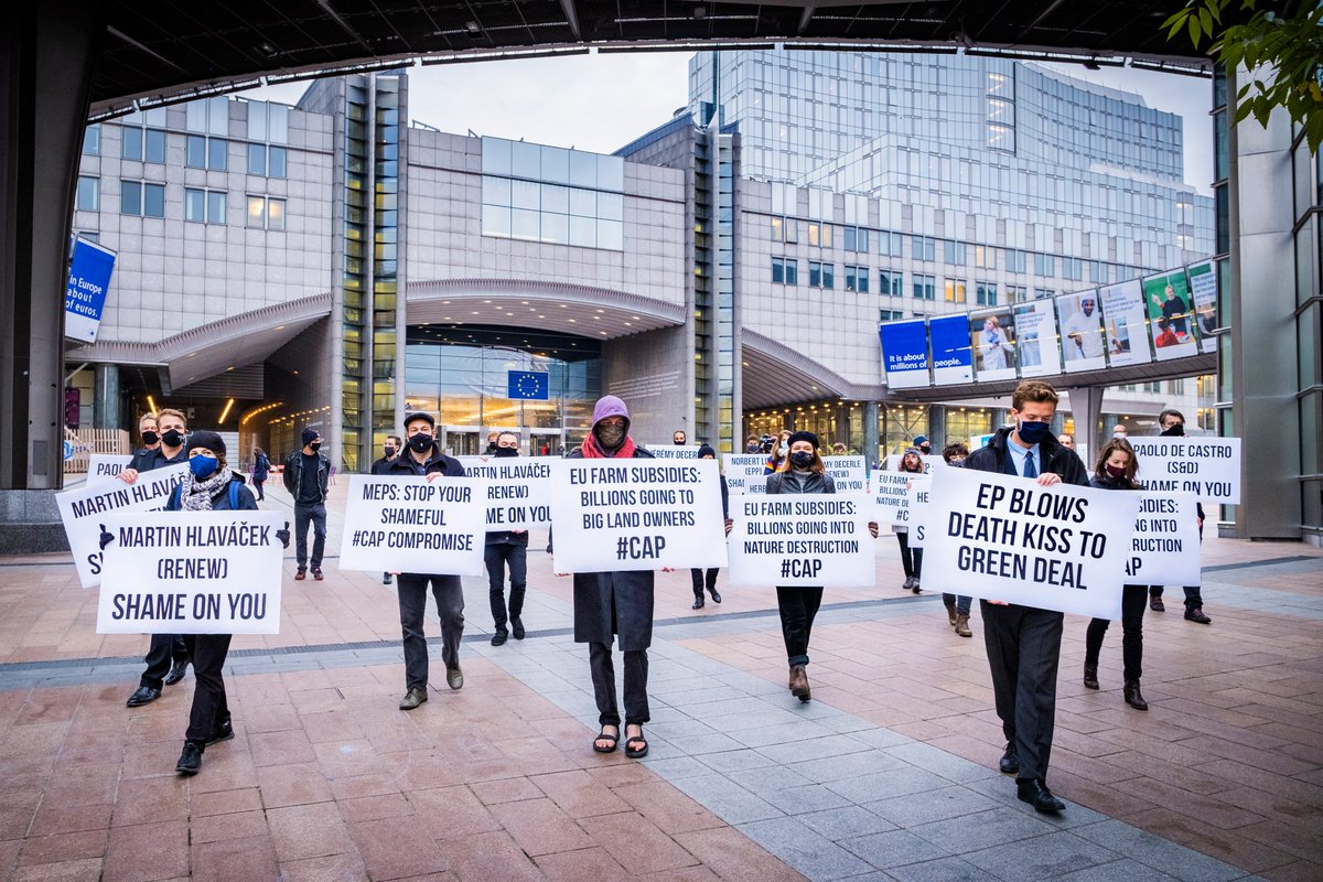 This week MEPs & Member States will reach agreements on future food & farming policies. 
It´s time to mobilise for #GoodFoodGoodFarming 
Just this morning there was a #FutureOfCAP action in front of the @Europarl_EN ahead of the CAP vote and the #AGRIFISH 
video.consilium.europa.eu/en/webcast/0ca…