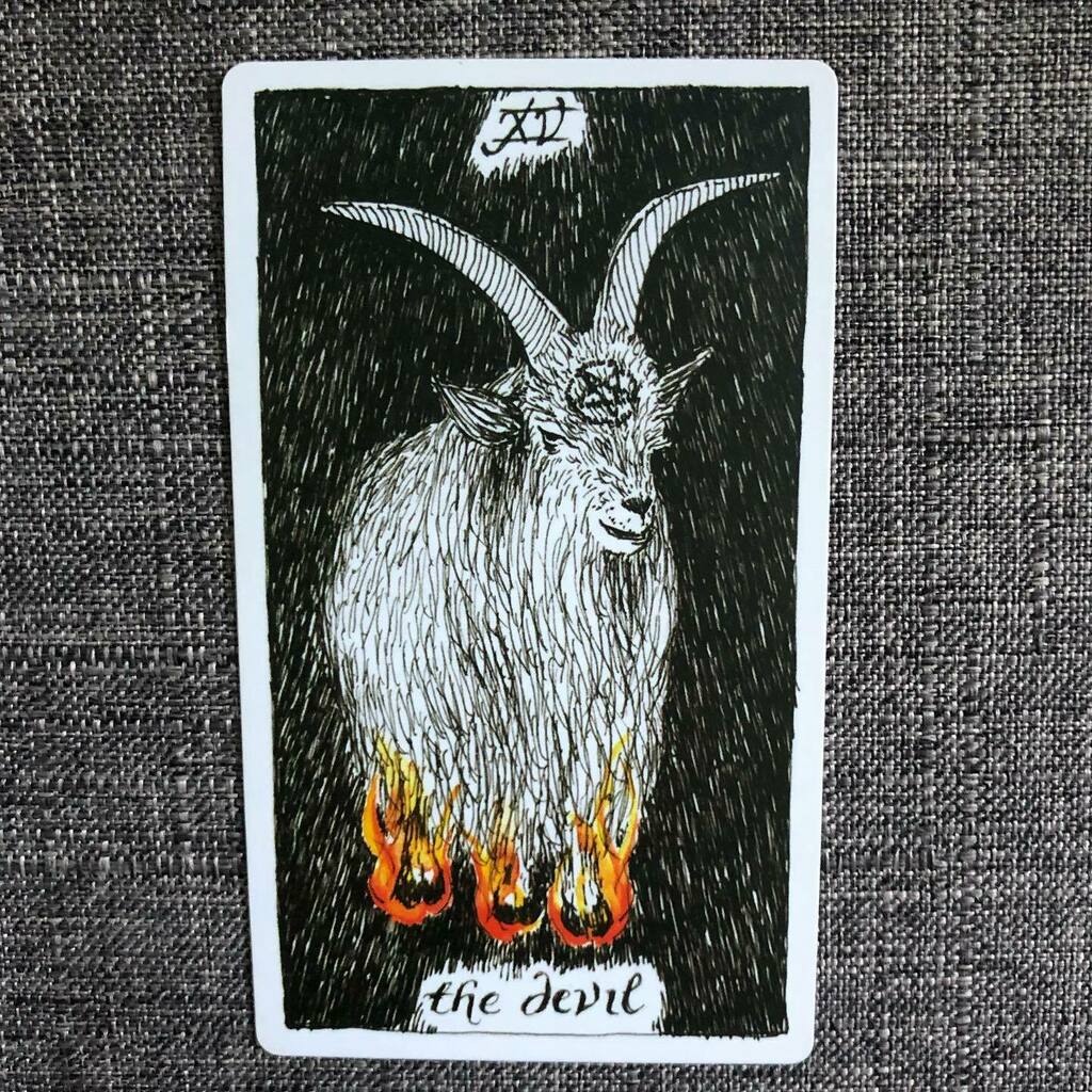 warnthestars's tweet photo. Monday, October 19
The Devil - Addiction, obsession, dependency, excess, powerlessness, instant gratification, shadow side, attachment, sexuality, hedonism, self-sabotage
#tarot #dailytarot #tarotreading #intuition #wildunknown #energy #intuitive #intui… https://t.co/TNQYWNXu4i https://t.co/yJ3hTBKNKW