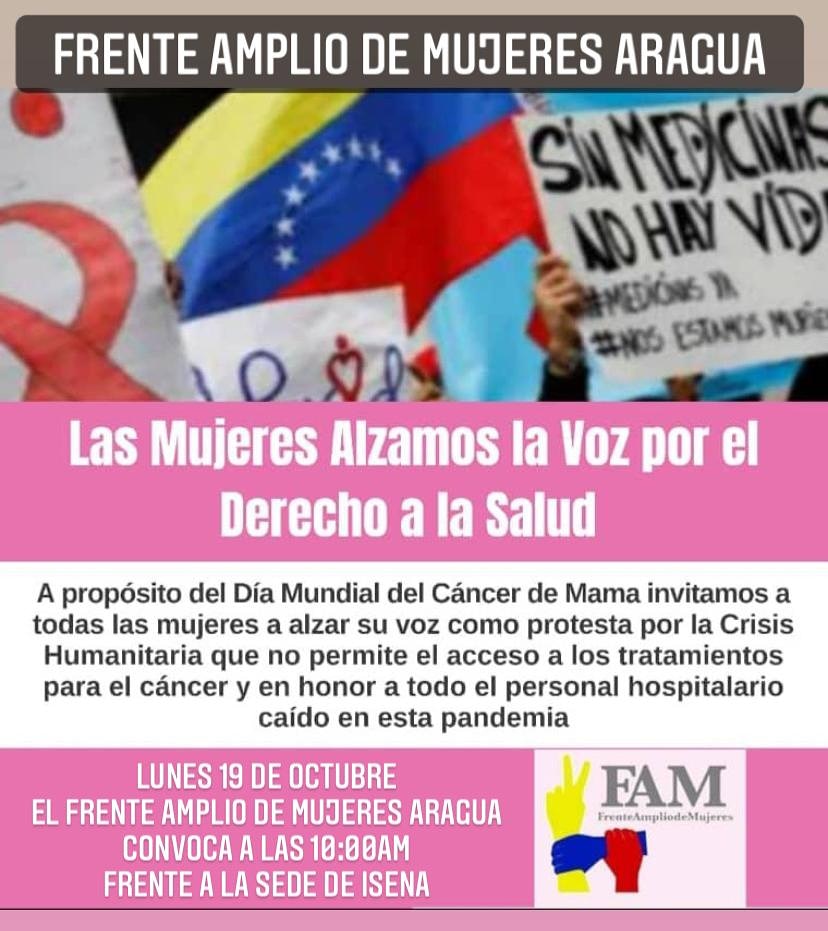 MariMagallanesC's tweet photo. #19Oct Dia mundial de la lucha contra el Cáncer de Mama, el @FrentMujeresArg estará alzando su voz, en la sede de #ISENA únete seas hombre o mujer de cualquier edad a la prevención.
Hora: 10:00 am
Yo a mis compañeras las acompaño desde la distancia.
#TocateParaQueNoTeToque https://t.co/BNXyoJDfZB