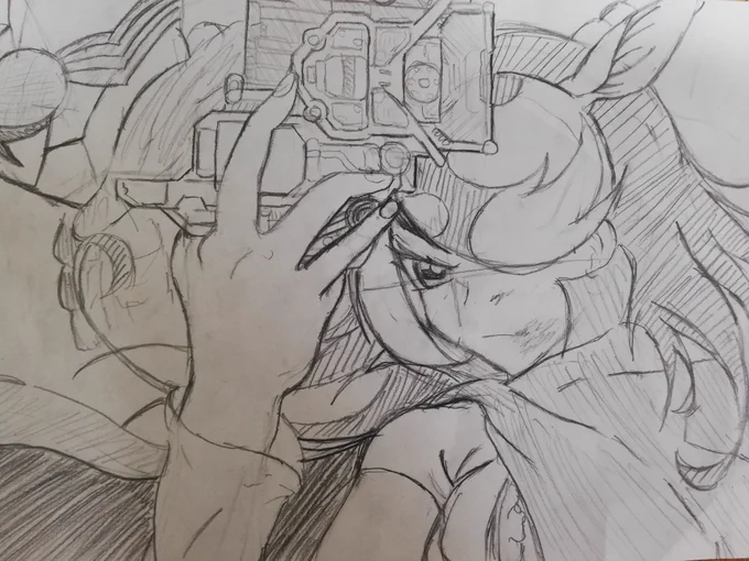 前にアナログで描いたこれもそのうちデジタルで描きたい 