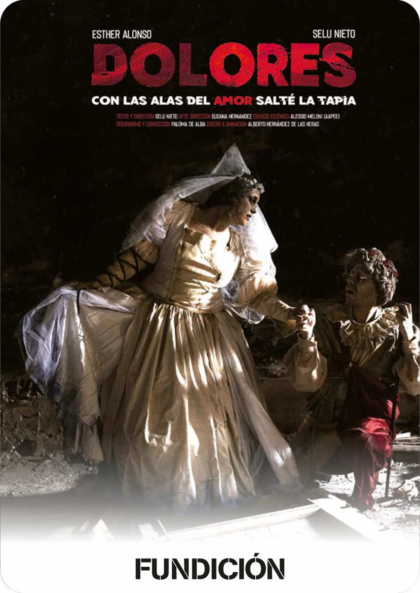 La_Fundicion's tweet photo. Arrancamos hoy con Dolores-con las alas del amor salté la tapia. 
22-25 de Octubre a las 20:30h
Tenemos una cita en @La_Fundicion con @selunieto 
¿Os apuntáis?!
Entradas disponibles en nuestra web y en taquilla una hora antes de la función. https://t.co/IlzO0ckJeq https://t.co/jnVAWI5YlK