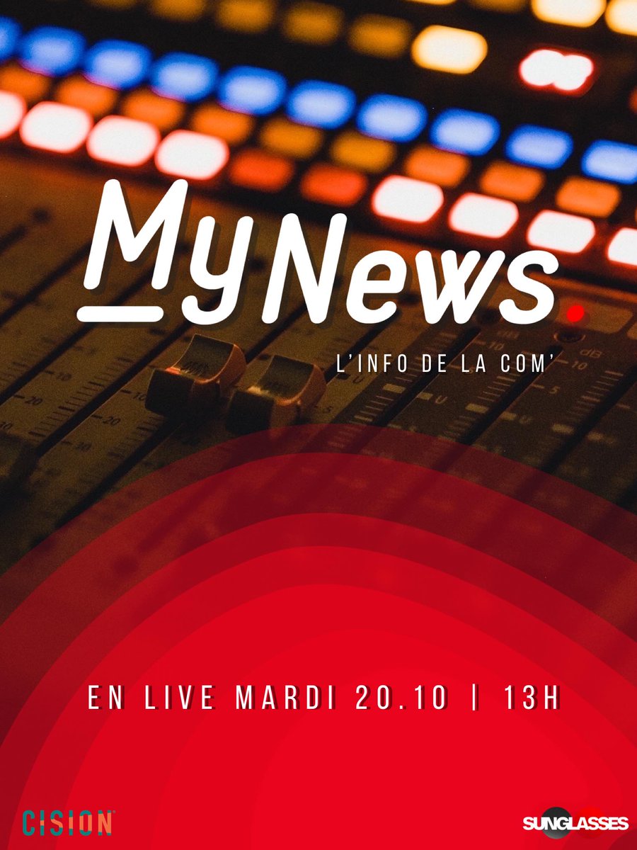 MyNews est de retour!😎
Chez @OPENMINDKFE w/ <a href="/CaptainProd/">Captain Prod</a> et le soutien de <a href="/CisionFrance/">Cision France</a> W/ Cyndie "Eclaireuse de Marques", en LIVE DEMAIN à 13:00, <a href="/mlsauty/">sauty de chalon</a> <a href="/AnneCMailfert/">Anne-Cécile Mailfert</a> (Présidente de la Fondation des Femmes) <a href="/damiendouani/">damien douani </a>  
#balancetonagency &amp; #socialdilemma
A DEMAIN, en LIVE