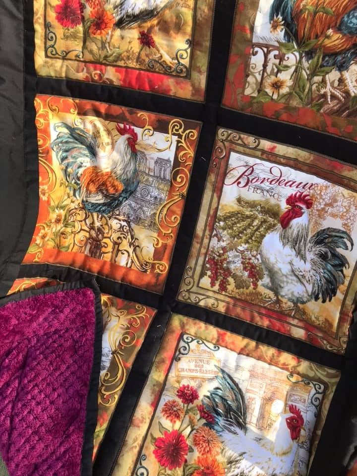 QuiltsforDreams's tweet image. roosters in my #etsyshop #Roosters in a #handmade lap size #quilted chair throw, #quilt is quilted onto soft textured polyester fleece, #cockerels quilted in a throw etsy.me/31npRsb #farmyard #uniquegift #chickens #ukbizhour #craftbizparty #countrylife #etsyuk