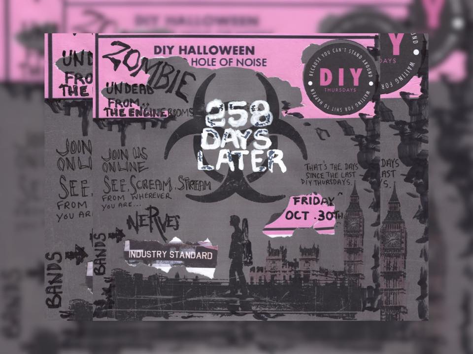 We're playing a Halloween live stream for DIY Thursdays on Friday 30th October from The Engine Rooms. 

You can watch online from the comfort of your own sofa via the venues Facebook page. What a world we live in. 

facebook.com/events/3434255…