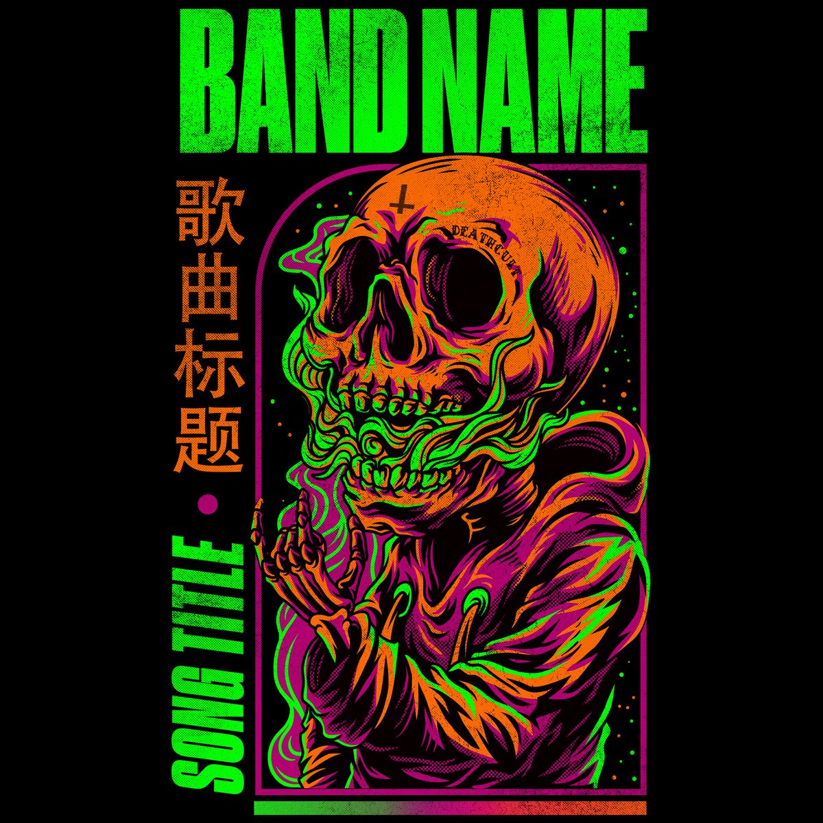 DeathcultC's tweet image. Premise design that Posted and Sold in less than 5 hours. Not a bad days work.  Found the sick black &amp;amp; white skull illustration on adobe stock and had some fun with it!
•
•
• if you’d like to work together please send me a dm or email. 
•
•
#skullart #skulls #premadedesign