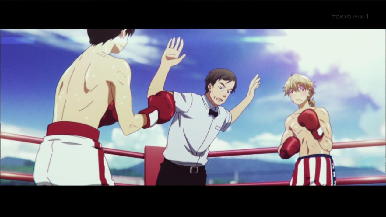 Boxer Yuto 今期アニメの一つ 神様になっ 日で まさかのボクシングシーンｗ ロッキーのオマージュなギャグシーンなんですが けっこう尺が長くてイイカンジでした こういう普通のラノベ系主人公のボクサー姿に萌えるんですよね T Co