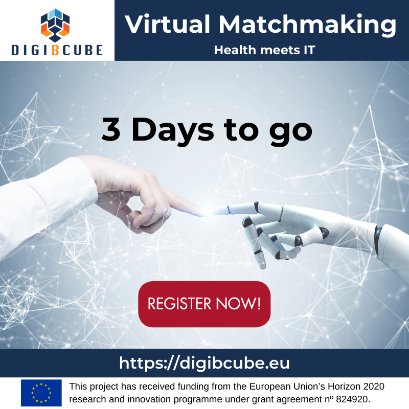 digiBcube's tweet photo. ⏳ You can still register for the upcoming DIGI-B-CUBE webinar on October 22.
🔗Registration Link: https://t.co/b9SZJpoY4a
🔗Check more here: https://t.co/aY2xpYVVE3
#virtualmatchmaking #fundingforSMEs #healthmeetsIT #healthcare #innovationsupport #DIGIBCUBE @ci_3 https://t.co/03Vfbo8a3f