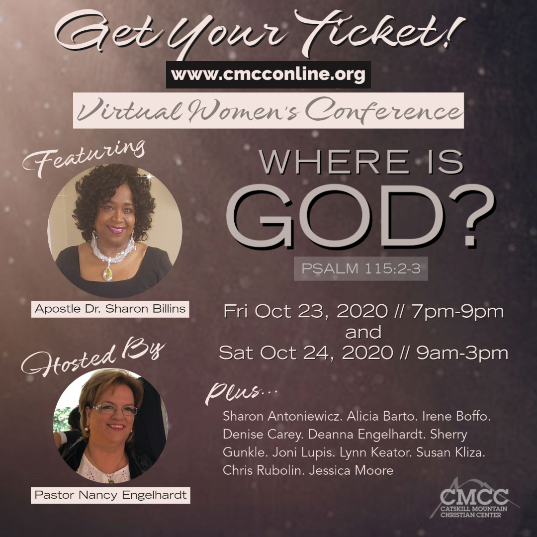 CMCCChurch's tweet photo. We're just 5 days away &amp; so excited to see God move at this year's virtual Women's Conference. There is still space available, so ladies get your tickets! https://t.co/N6Br0jQtA2
#2020WOWconf #cmccChurch #womenoftheword #catskillmountains #virtualwomensconf #margaretvilleny https://t.co/F4U4jomLxN