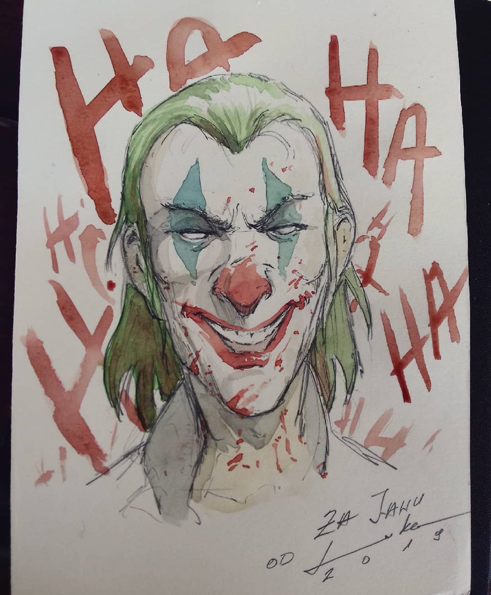 Luka29433604's tweet photo. One from last year
#Joker #DCcomics #dc #comics #comicbook #art #drawing #watercolors #illustration #portrait #JoaquinPhoenix #thejoker #Batman #darkknight #BruceWayne #villain #princeofcrime #arthurfleck #sketch #joke https://t.co/NtFnWw0qvb