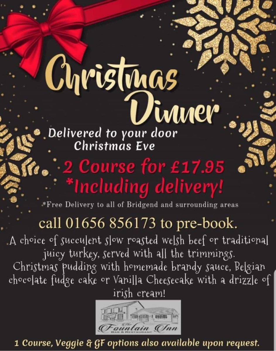 Christmas dinner delivered to your door #christmaseve #bridgend