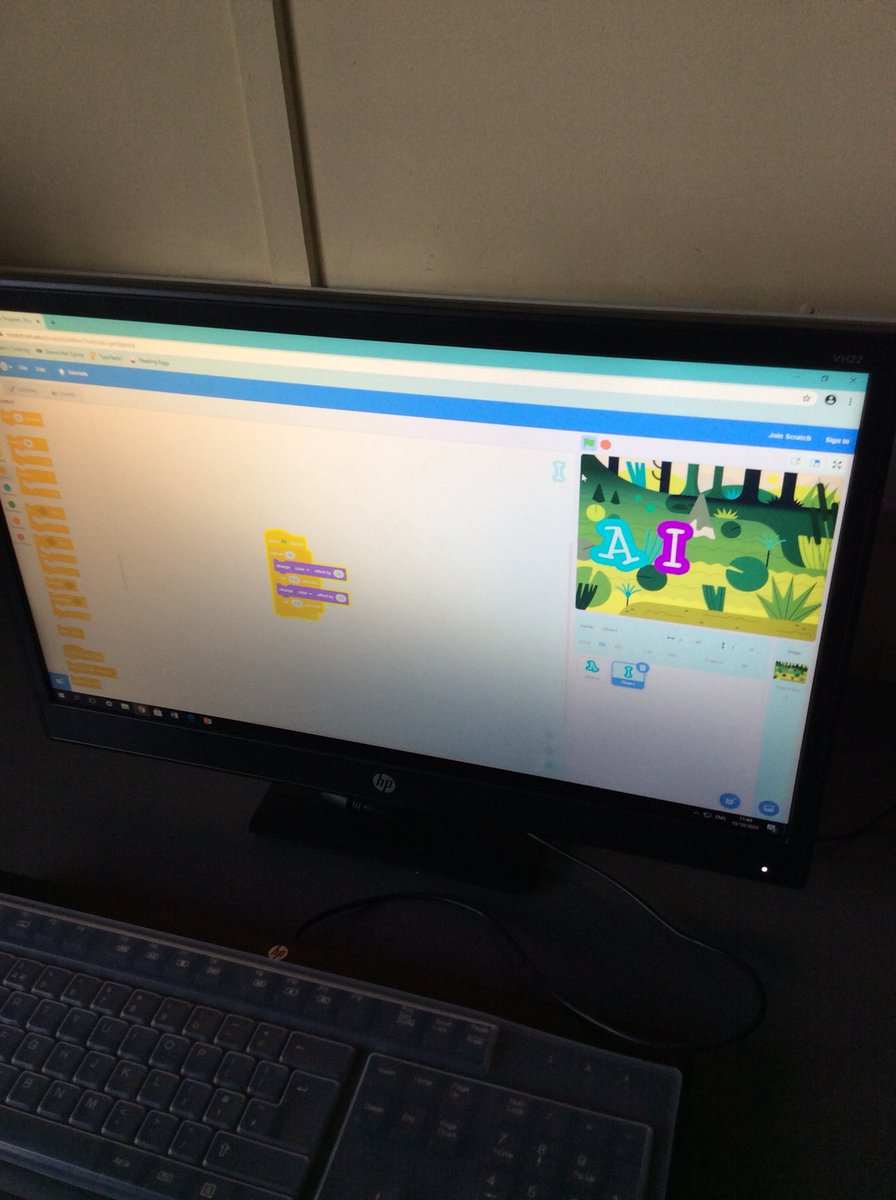 7MJB's tweet photo. Busy creating Animated Names for #CodeWeek Thanks to @juliedepaor for teaching us via Zoom. @CodeWeekIRL @RathdownSchool https://t.co/Lf6GxOg8aB