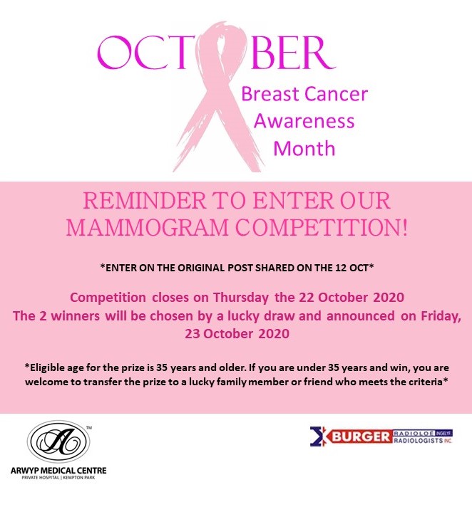 Arwyp Medical Centre On Twitter Remember To Enter Our Breast Cancer Awareness Month Competition 4 Days To Go Until We Announce The Lucky Winner Enter On The Original Post Shared On The
