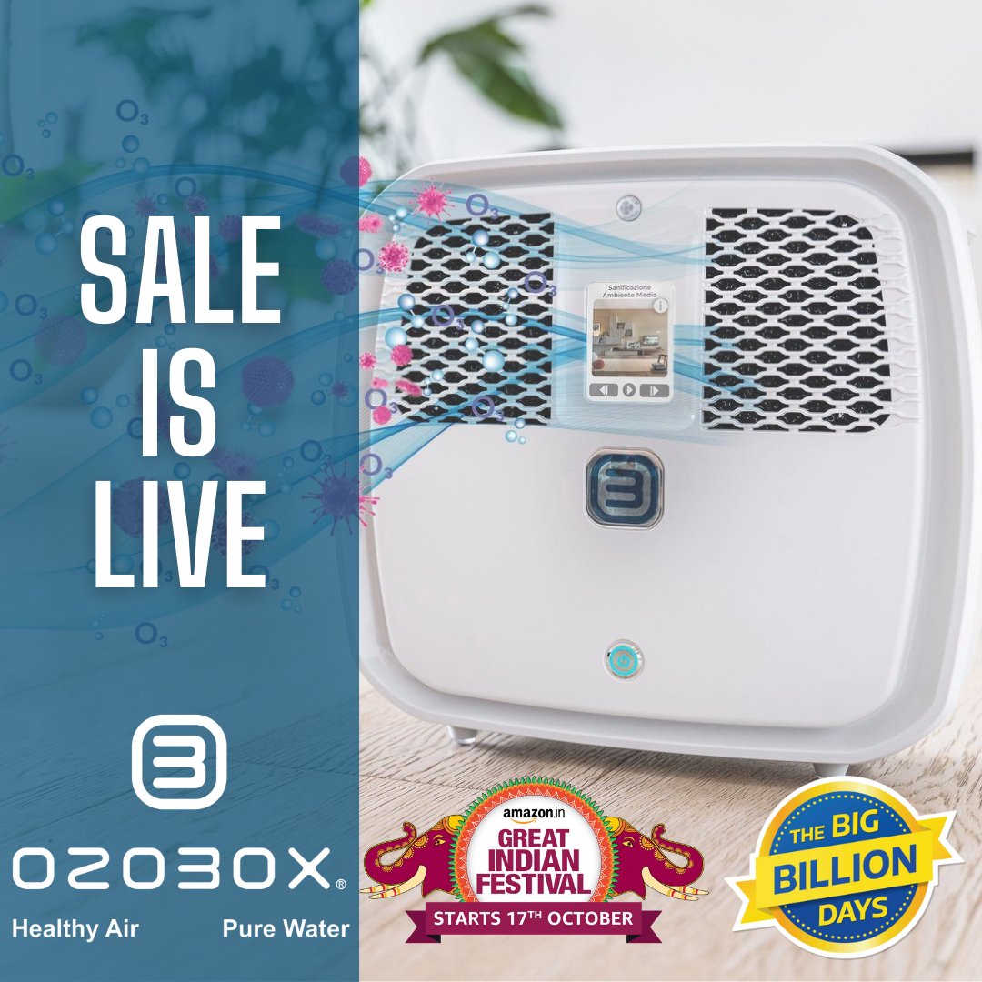 ozobox's tweet photo. Hurry Up!! 
Offer valid till stock lasts.

#bigbilliondays #thegreatindianfestival #Flipkart #FlipkartSale #Flipkartbigbilliondays #Sale #amazonindia #AmazonSale #AmazonPrimeDay #ozobox #airpurifier2020 #airsanitiser #hyperozonatedwater  #grocerysanitiser #MadeInItaly https://t.co/oHVEJ0BmEt