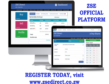 ZSE Direct is a web based portal that enables users to view their CSD holdings and be able to buy and sell securities listed on the ZSE remotely. Get started today, register on zsedirect.co.zw