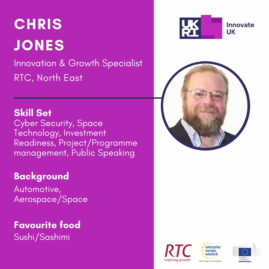#Innovation and Growth Specialist, Chris Jones is our guy for all things #CyberSecurity and #SpaceTech. Could he help you to move your business forward? https://t.co/vwjttUQDxB