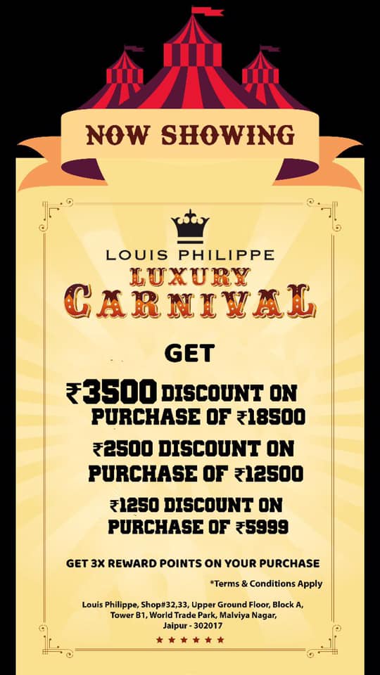 It’s time for some wardrobe change! Get the best brands in Men’s fashion under one roof at #WTP
Nothing is a better combination than Clothes and Sale 🛍Visit us today and grab exciting deals from @parkavenuestyleup @louisphilippeindia <a href="/lacoste/">Lacoste</a> <a href="/celioindia/">Celio India</a> and more at #ApnaWTP