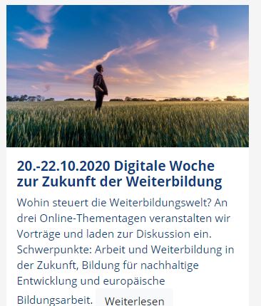 holgerzinn's tweet photo. Woche der #Weiterbildung bei @BildungHessen auch zum Thema #EPALE am 22.10 um 15 Uhr #online. Anmeldung: https://t.co/SnoBwL7FbS #Fernunterricht #Bildung in #Europa #epalerocks @EUEB_DE @nabibb_de https://t.co/Z041U1VEvk