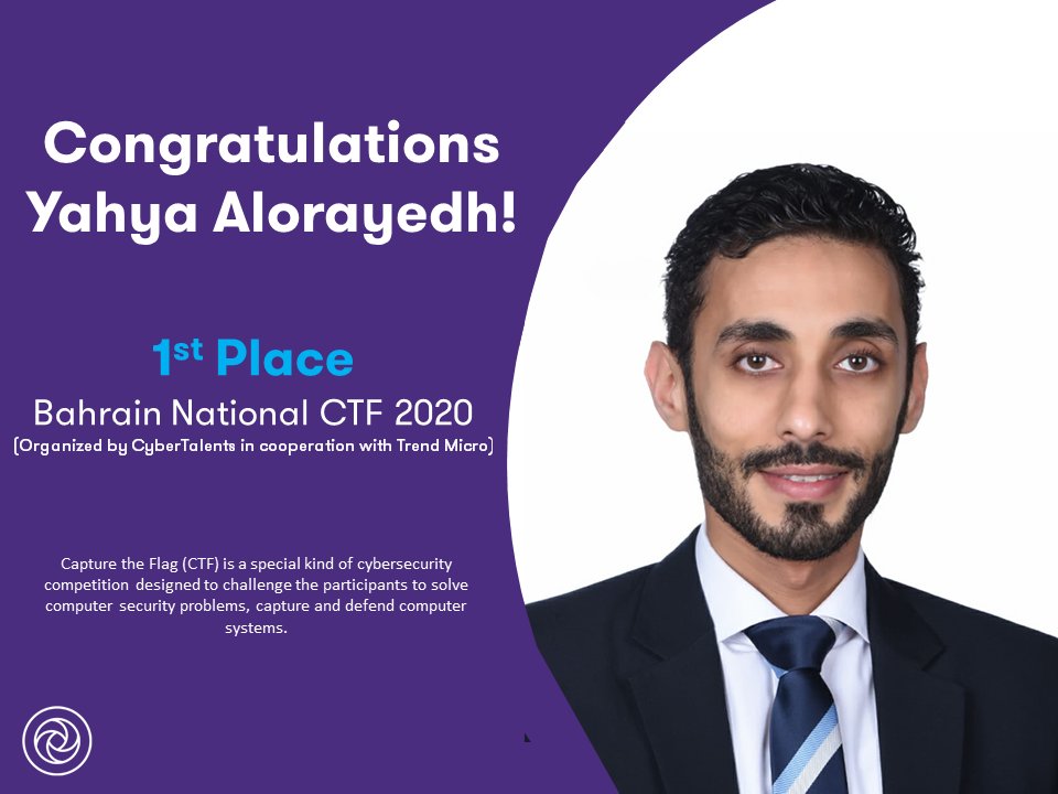 Grant Thornton Bahrain We Are Proud Of Yahya Al Arrayedh Senior Consultant It Advisory For Winning First Place In Bahrain National Ctf Competition Organized By Cybertalents In Cooperation With