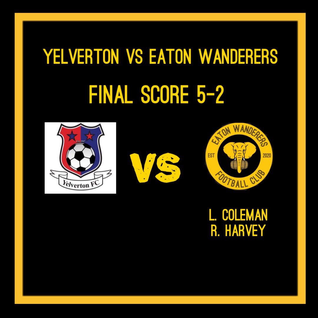 Yesterday’s game ended in 5-2 defeat

Very much a game of two halves, Going in 2-1 at the break after controlling the first 45, Yelverton came out for the second half, we didn’t. Well done to <a href="/yelvertonfc/">Yelverton Football Club</a> for a brilliant second half performance and we look forward to the rematch
