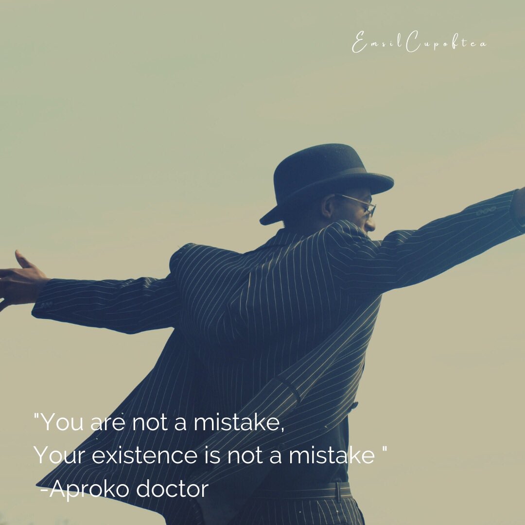 #Goodmorningquote

Start your day knowing that you are not  mistake, your being in existence is not a mistake. 

You fail yet you get up and try again. You are made for a purpose.

#goodmorning 
#morningvibes 
#morningmotivation 
#bepurposeful 
#bepurposedriven
#emsilcupoftea☕️