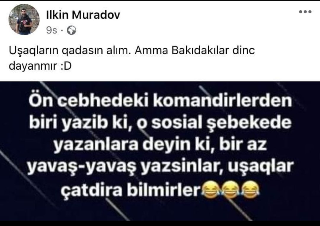 Cəhədən jurnalist yazır...  )))