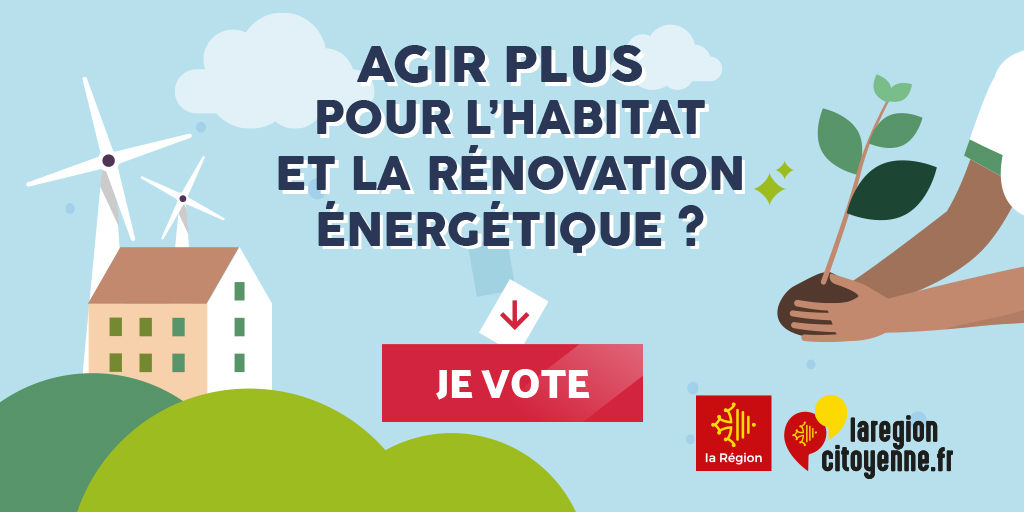 🌱 Le #climat et les enjeux #écologiques sont une priorité pour vous ? Vous aimeriez que la #Région renforce ses actions pour l'#habitat et la rénovation énergétique ?
À vos votes ➡️ jeparticipe.laregioncitoyenne.fr/project/votati…
_
#ConventionCitoyenneOccitanie #GreenNewDeal <a href="/CaroleDelga/">Carole Delga</a>