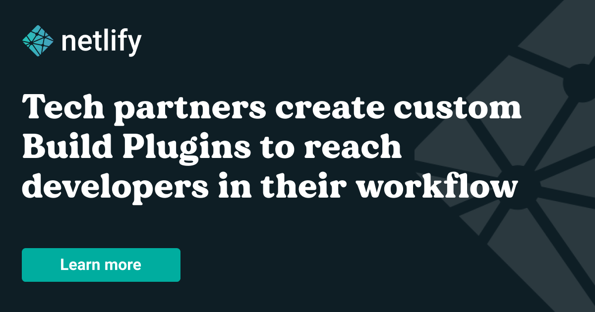 One of the challenges with Build Plugins is trying to seamlessly integrate tokens or login credentials with a service. In this blog post, we show three examples of partner plugins: <a href="/snyksec/">Snyk</a>, <a href="/algolia/">Algolia</a>, and <a href="/nimbella/">nimbella</a> overcame this hurdle.

netlify.com/blog/2020/10/0…