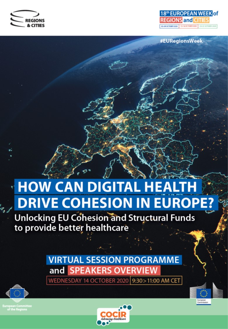 COCIR's tweet photo. EU Funds are key to making sure the health care transformation benefits those who need it most, reducing inequalities and promoting the sustainability of healthcare systems. Presentations from our #EURegionsWeek event are available here https://t.co/1P4OdUI4lP #EUStructuralFunds https://t.co/oVXMDREk0c
