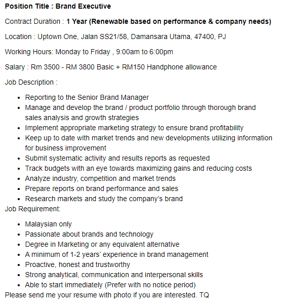 ChloeTan1226's tweet photo. Brand Executive needed at PJ ‼️
Please share &amp; RT. Kindly send me your resume at Tan_Sookping@kellyservices.com.my 

@haikerja @indeed @twt_kerja @MauKerjaMY @jomkerjamy @Twt_IklanKerja @twt_job @kerjakosongla @ZOHL_KERJAYA #vacancy #job #pj https://t.co/Y00TAfPmYT