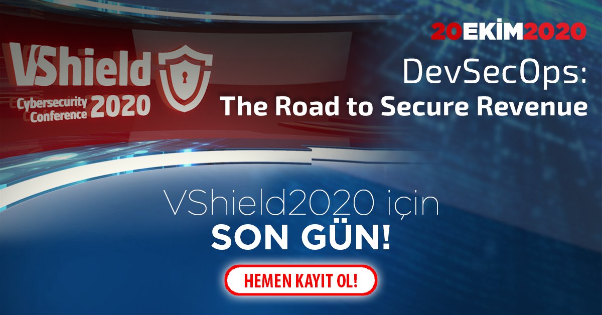 VShield2020 için son gün! "DevSecOps: The Road to Secure Revenue" konusu ile gerçekeleşecek etkinliğimize hemen şimdi kaydolun, bu muhteşem ajandayı kaçırmayın! #VShield2020

Etkinlik kaydı için: lnkd.in/d56aRTq