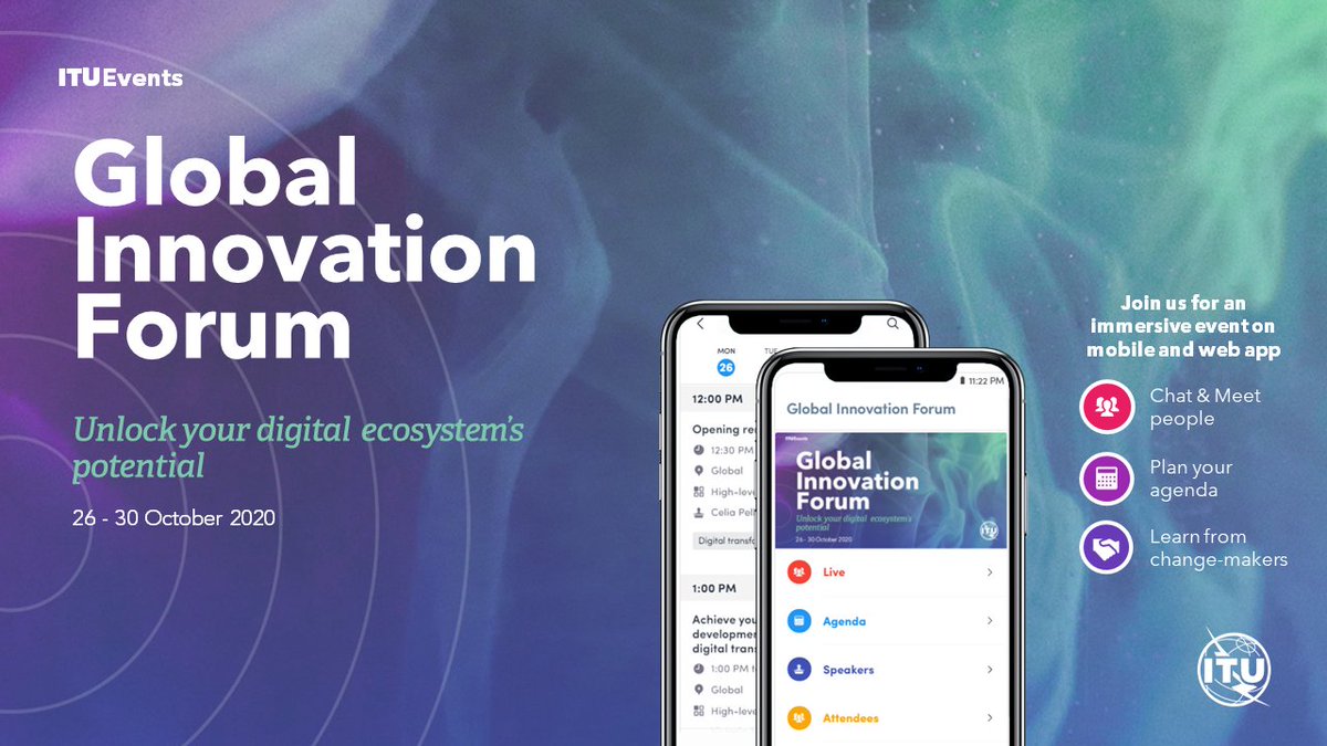 ITU's tweet image. 🚨 Tune in now to #rediscoverInnovation with new approaches + tools to mainstream sustainable ecosystems that accelerate #DigitalTransformation! 

⏯️ itu.int/en/ITU-D/Innov… ◀️