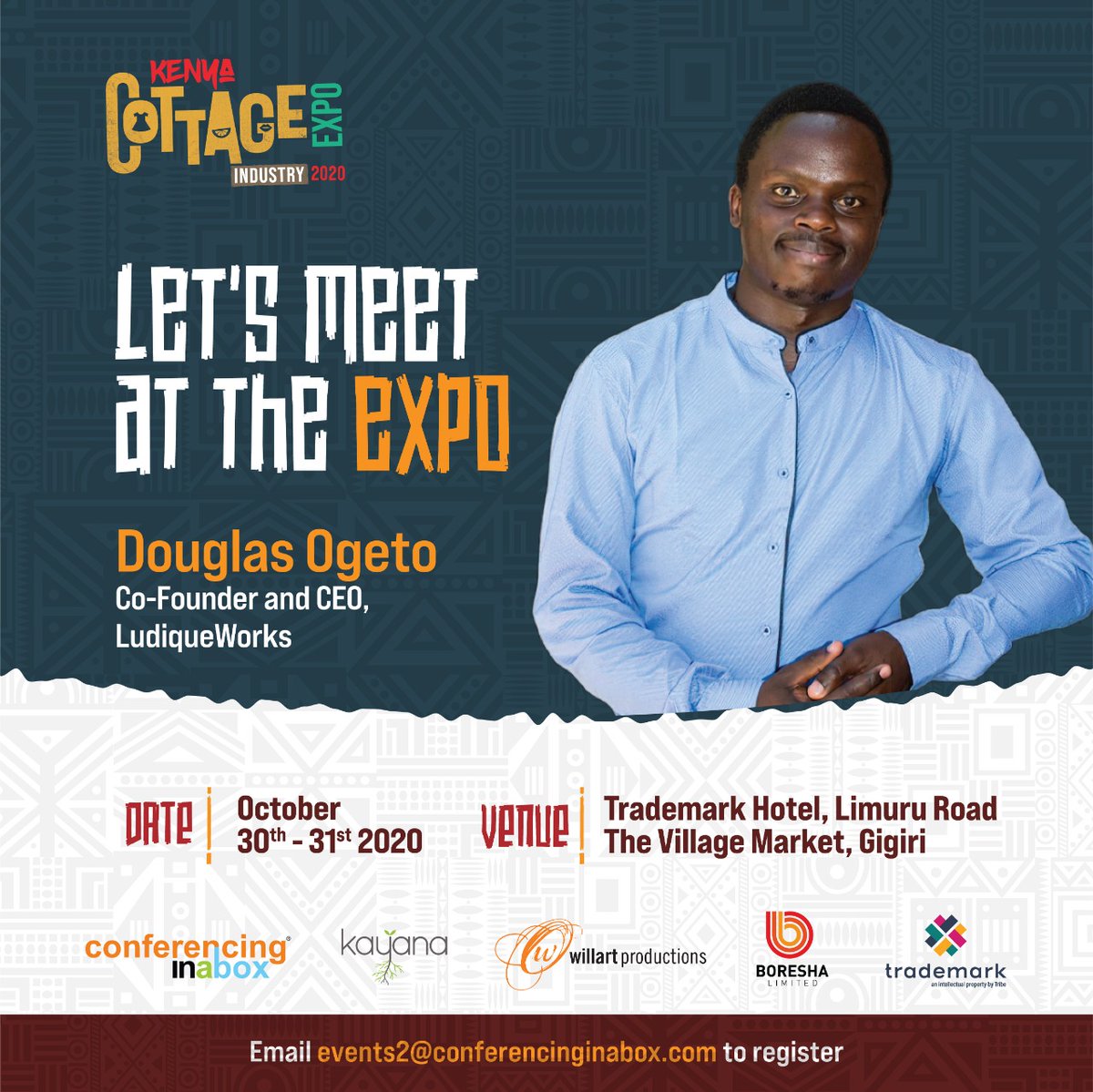 kayana_kenya's tweet image. A look at a few of our speakers for the 2nd Kenya Cottage Expo happening on the 30th and 31st October 2020.
@TerryanneChebet
@SharonMitchener
@douglasogeto
To participate, Register using the link bit.ly/kce-2020 or email events2@conferencinginabox.com
