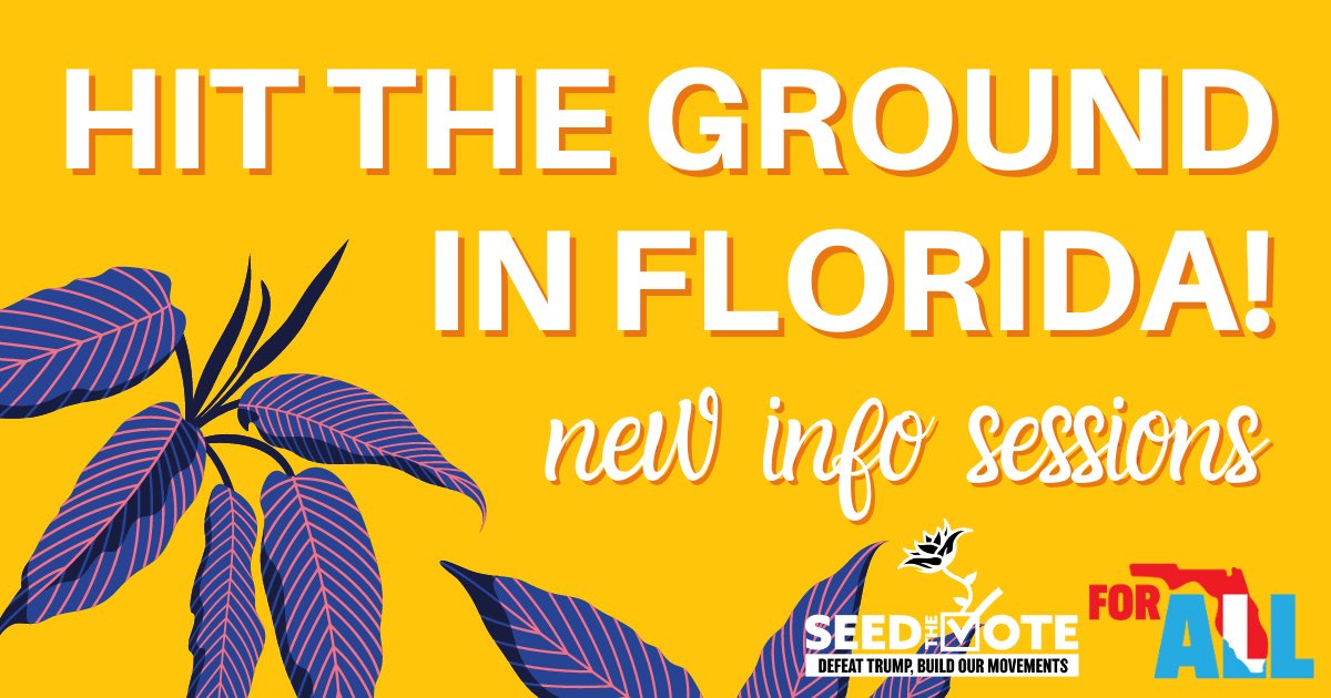 surjswfl's tweet photo. This is an all-hands-on-deck moment to defend our futures and everything we care about. So I’m volunteering in Florida to GOTV with @seed_the_vote @conmijente &amp; #FloridaForAll. https://t.co/BgboySGJF6