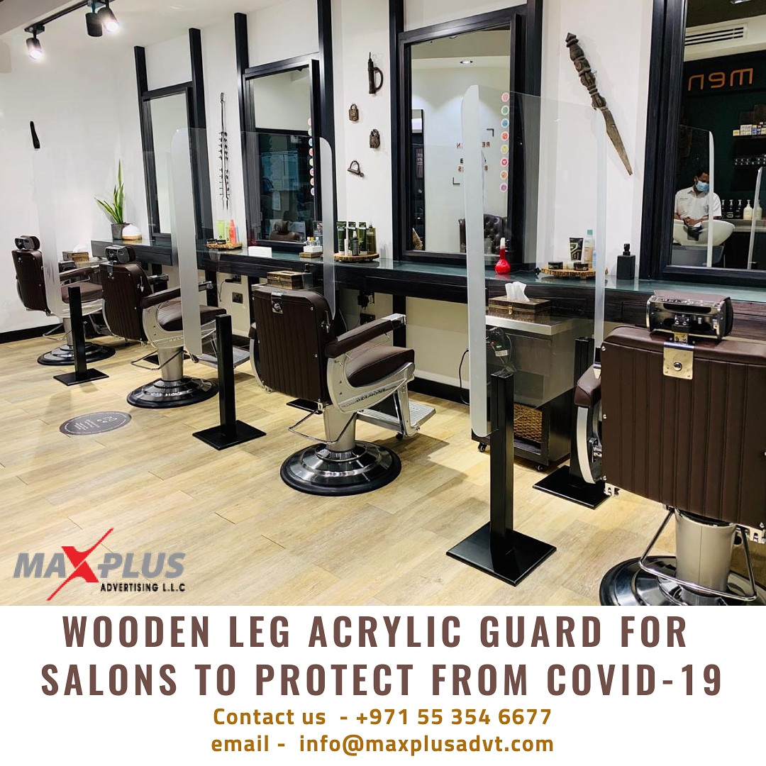 MaxplusA's tweet photo. WOODENLEG ACRYLIC GUARD FOR SALONS TO PROTECT FROM COVID-19
Contact us : +971 55 354 6677email: info@maxplusadvt.com
visit: https://t.co/MC2vBWoaOS
#MaxPlus #abudhabi #kiosks #dubai #dubailife #FB #signages #acryliclaser #Salons #covid19 #woodenleg #acrylic #acrylicguard https://t.co/bpK0Gicnjr