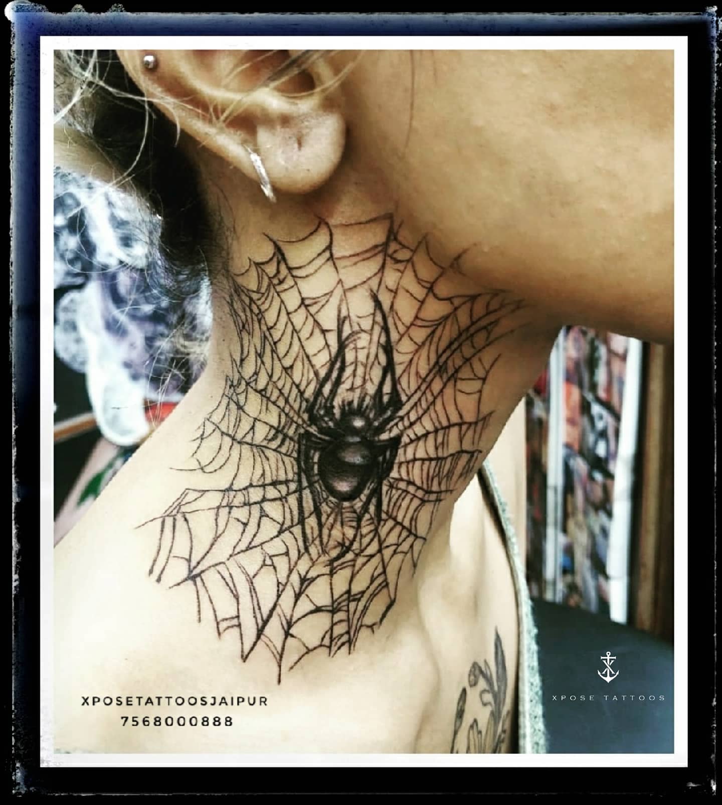 Tattoo uploaded by Jersey City Tattoo • Traditional spider on the neck # spider #traditional #traditionaltattoo #necktattoo #jerseycitytattoo •  Tattoodo