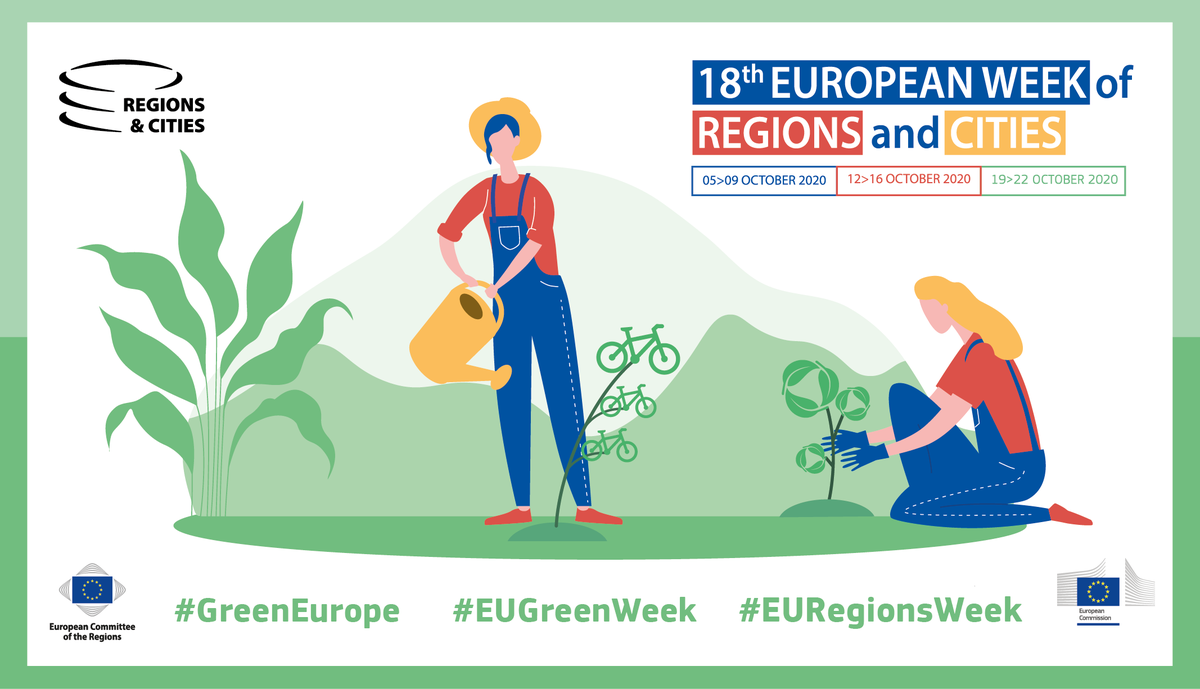 EUinmyRegion's tweet photo. The #GreenWeek starts today at the #EURegionsWeek! 🌳

Join us for inspiring discussions on👇

🌍 Global biodiversity
🌱 #EUGreenDeal
🙋 Youth engagement for the transition towards a climate-neutral economy
💭 And many more…

Let’s shape a #GreenEurope!➡ https://t.co/bDYq5toBdT https://t.co/CMB9dTL2I8