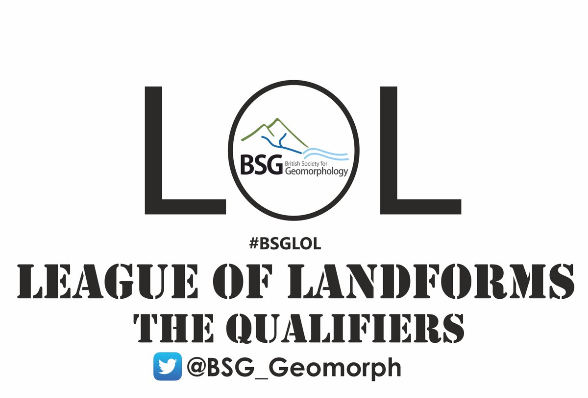 Ready for a week of #BSGLOL qualifiers? Look no further than this thread! 

Four landforms from a subsection of #geomorphology will be put against each other with the top two from each day taking a position in the 2021 #BSGLOL tournament brackets 🥊🥊