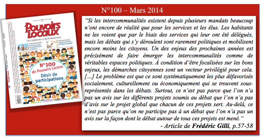 PouvoirsLocaux's tweet photo. ✒️#Extraitdelecture #PouvoirsLocaux n°100 – 2014. Article de Frédéric Gilli “Remettons le citoyen au centre des débats“
#rétrospective #subsidiarité #local #decentralisation #deconcentration
📚→ Toute la collection sur -> : https://t.co/iAITHxjamc
@fredericgilli @Territoire_Gouv https://t.co/HQEMFaTNN0