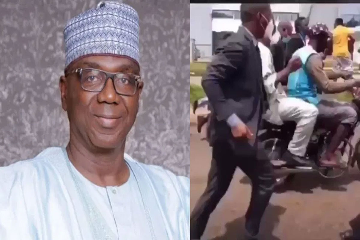 DynamiteWNews's tweet photo. #EndSARS: Drama As Kwara State Governor Was Forced To Enter A Bike After #Protesters  Blocked The Highway
https://t.co/8Ch83bHORN https://t.co/8Dslkx7Leo