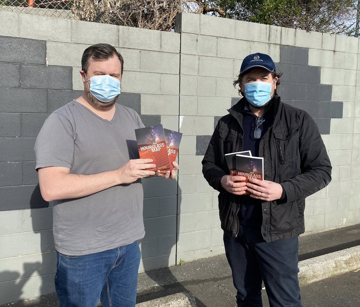 StuartKells's tweet image. A low-key but nevertheless exciting mini-pre-launch of The Hourglass Map in Melbourne today. Great to see this book in print. A pleasure to collaborate with ⁦@RyanACollins24⁩ &amp;amp; ⁦@ms_louise_lane⁩ @the_lane_press.⁩ #HourglassMap #TheTheoryOfEverything #LibraryFiction