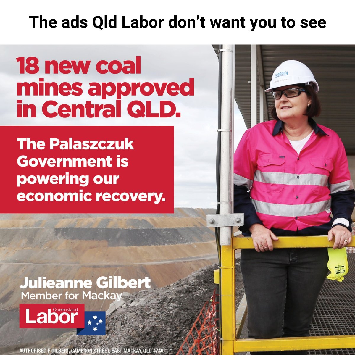 You won't see this ad in Brisbane. You might see an ad about Labor's commitment to renewables, or how they "accept the science" of climate change. Here's why I think Labor's wrong to keep walking both sides of the fence here. Thread: