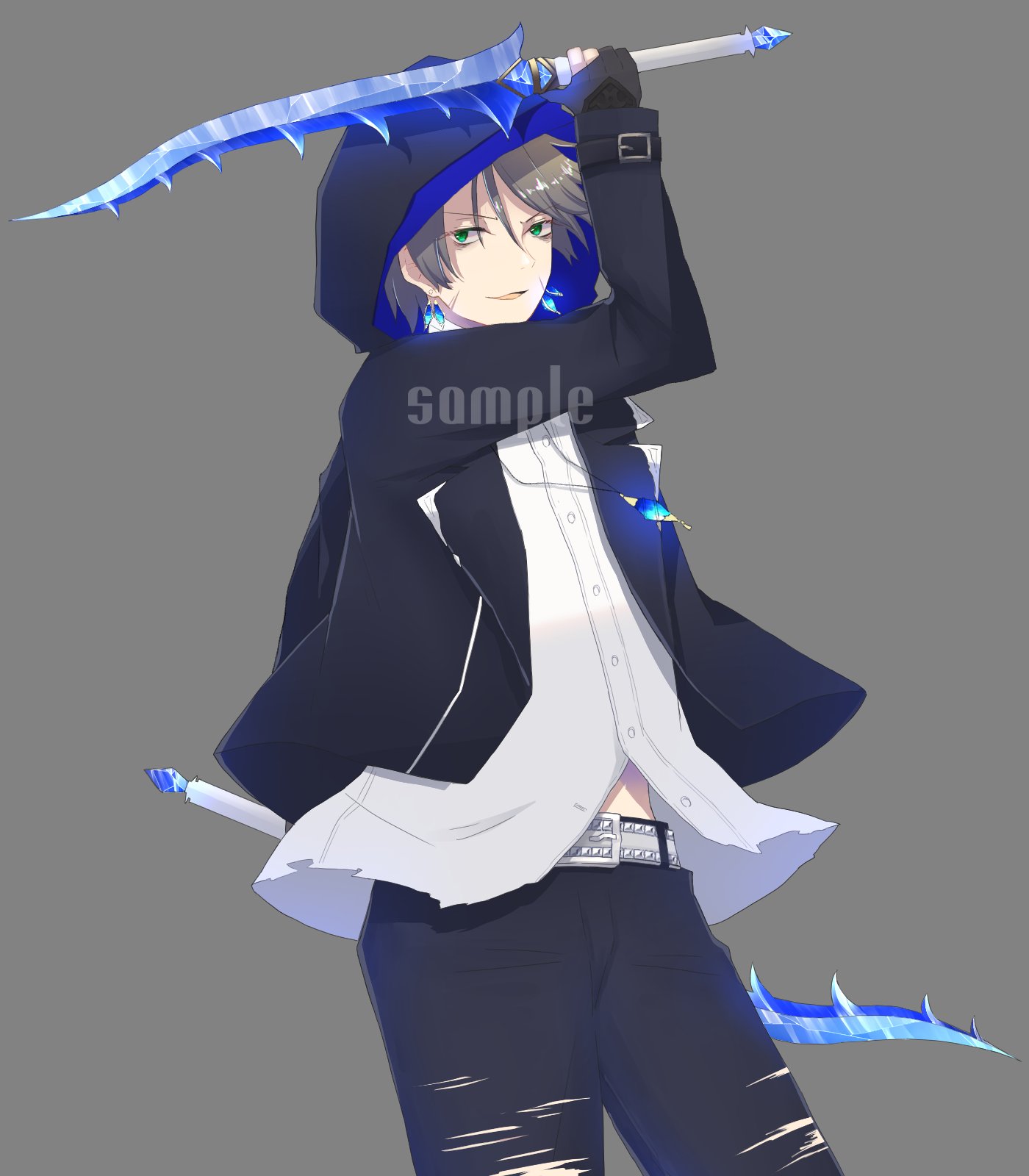 御剣てい ファンタジーイラストレーター 動画立ち絵を描かせていただきました 結晶体のキラキラ感を出す為色々試行錯誤しました 二刀流のキャラは躍動感がつけやすくて描いていて楽しいですね スキマ Skima イラスト 有償依頼 T Co